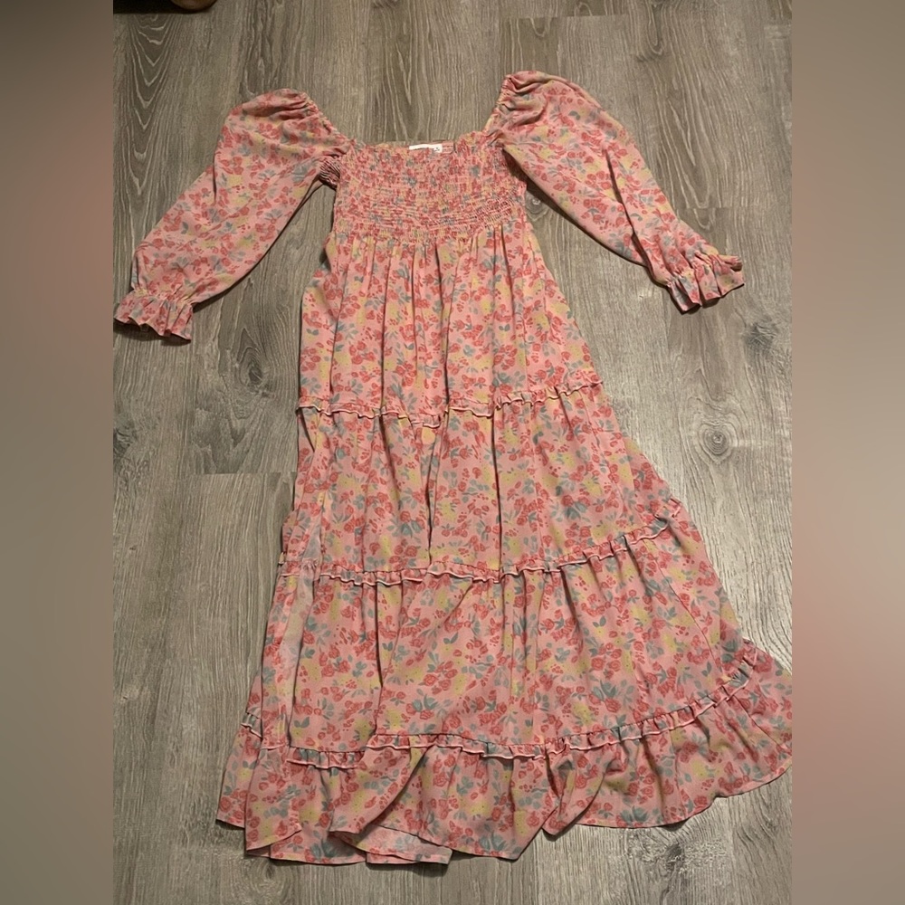 Long r.yiposha multi color floral dress